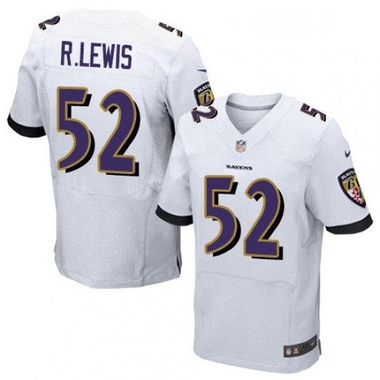 Mens Nike Baltimore Ravens 52 Ray Lewis Elite White NFL Jersey Mens Nike Baltimore Ravens 52 Ray Lewis Elite White NFL Jersey