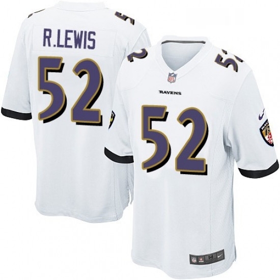Mens Nike Baltimore Ravens 52 Ray Lewis Game White NFL Jersey Mens Nike Baltimore Ravens 52 Ray Lewis Game White NFL Jersey