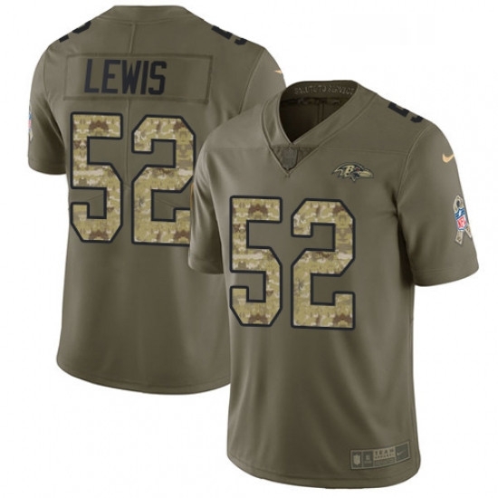 Mens Nike Baltimore Ravens 52 Ray Lewis Limited OliveCamo Salute to Service NFL Jersey Mens Nike Baltimore Ravens 52 Ray Lewis Limited OliveCamo Salute to Service NFL Jersey