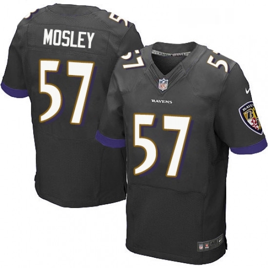 Mens Nike Baltimore Ravens 57 CJ Mosley Elite Black Alternate NFL Jersey Mens Nike Baltimore Ravens 57 CJ Mosley Elite Black Alternate NFL Jersey