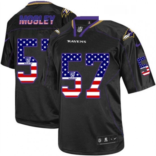 Mens Nike Baltimore Ravens 57 CJ Mosley Elite Black USA Flag Fashion NFL Jersey Mens Nike Baltimore Ravens 57 CJ Mosley Elite Black USA Flag Fashion NFL Jersey