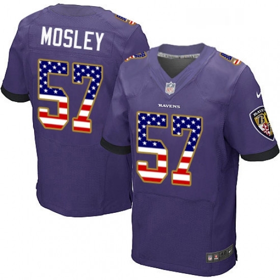 Mens Nike Baltimore Ravens 57 CJ Mosley Elite Purple Home USA Flag Fashion NFL Jersey Mens Nike Baltimore Ravens 57 CJ Mosley Elite Purple Home USA Flag Fashion NFL Jersey