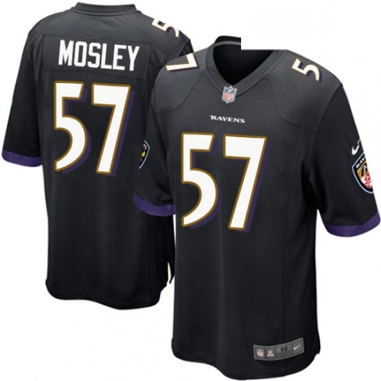 Mens Nike Baltimore Ravens 57 CJ Mosley Game Black Alternate NFL Jersey Mens Nike Baltimore Ravens 57 CJ Mosley Game Black Alternate NFL Jersey