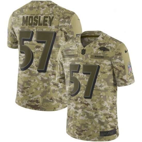 Mens Nike Baltimore Ravens 57 CJ Mosley Limited Camo 2018 Salute to Service NFL Jersey Mens Nike Baltimore Ravens 57 CJ Mosley Limited Camo 2018 Salute to Service NFL Jersey