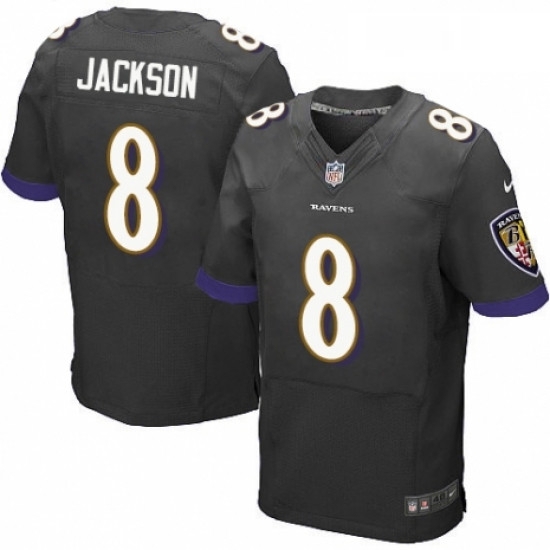 Mens Nike Baltimore Ravens 8 Lamar Jackson Elite Black Alternate NFL Jersey Mens Nike Baltimore Ravens 8 Lamar Jackson Elite Black Alternate NFL Jersey