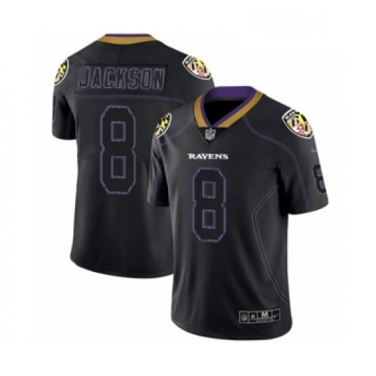 Mens Nike Baltimore Ravens 8 Lamar Jackson Limited Lights Out Black Rush NFL Jersey Mens Nike Baltimore Ravens 8 Lamar Jackson Limited Lights Out Black Rush NFL Jersey