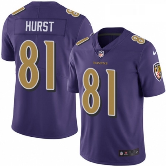 Mens Nike Baltimore Ravens 81 Hayden Hurst Limited Purple Rush Vapor Untouchable NFL Jersey Mens Nike Baltimore Ravens 81 Hayden Hurst Limited Purple Rush Vapor Untouchable NFL Jersey