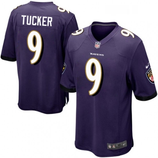 Mens Nike Baltimore Ravens 9 Justin Tucker Game Purple Team Color NFL Jersey Mens Nike Baltimore Ravens 9 Justin Tucker Game Purple Team Color NFL Jersey