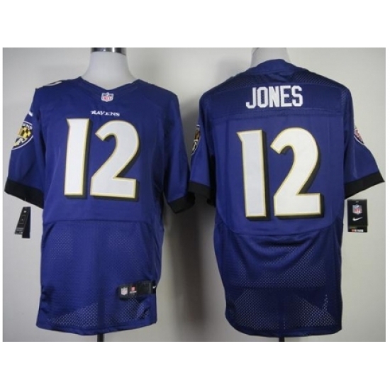 Nike Baltimore Ravens 12 Jacoby Jones Purple Elite NFL Jersey Nike Baltimore Ravens 12 Jacoby Jones Purple Elite NFL Jersey