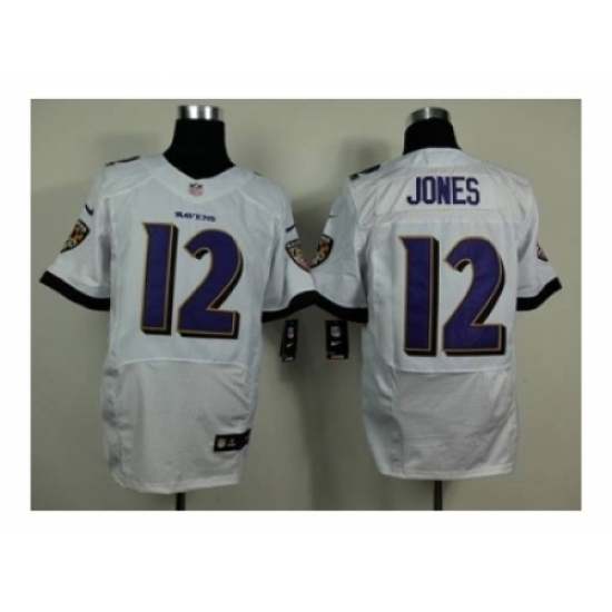 Nike Baltimore Ravens 12 Jacoby Jones white Elite NFL Jersey Nike Baltimore Ravens 12 Jacoby Jones white Elite NFL Jersey