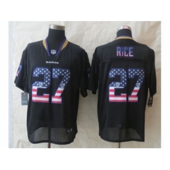 Nike Baltimore Ravens 27 Rice Black Elite USA Flag Fashion NFL Jersey Nike Baltimore Ravens 27 Rice Black Elite USA Flag Fashion NFL Jersey