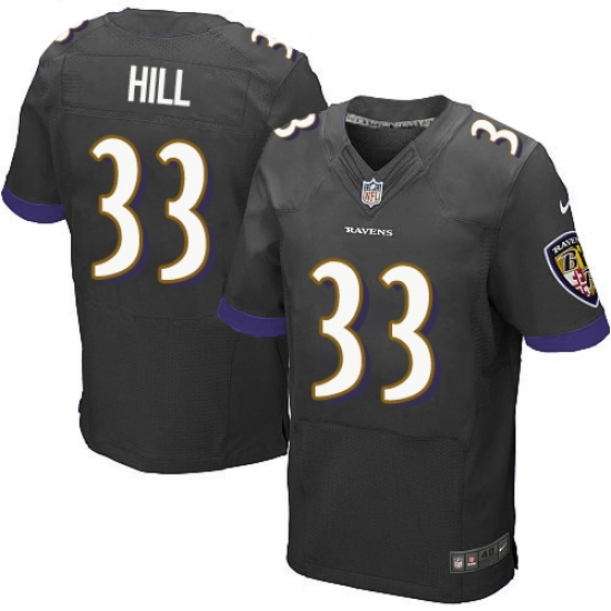 Nike Baltimore Ravens #33 Will Hill Black Alternate Mens Stitched NFL New Elite Jersey Nike Baltimore Ravens #33 Will Hill Black Alternate Mens Stitched NFL New Elite Jersey