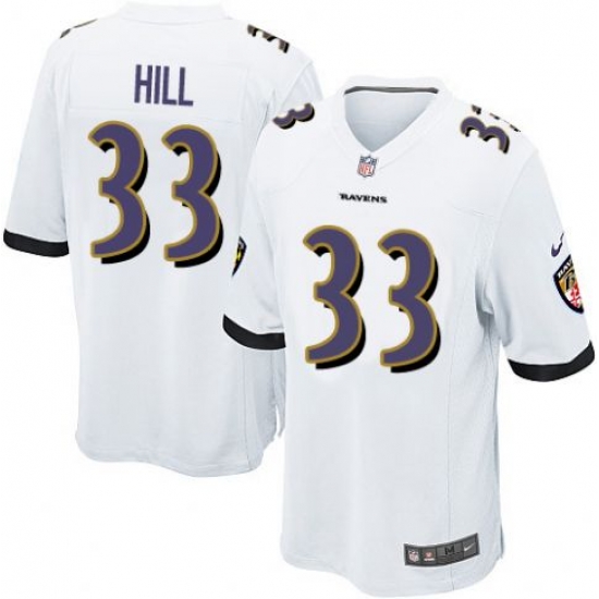 Nike Baltimore Ravens #33 Will Hill White Men 27s Stitched NFL New Elite Jersey Nike Baltimore Ravens #33 Will Hill White Men 27s Stitched NFL New Elite Jersey