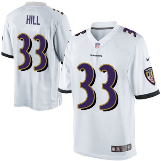 Nike Baltimore Ravens #33 Will Hill White Mens Stitched NFL New Elite Jersey Nike Baltimore Ravens #33 Will Hill White Mens Stitched NFL New Elite Jersey