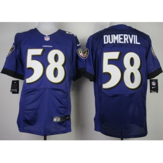 Nike Baltimore Ravens 58 Elvis Dumervil Purple Elite NFL Jersey Nike Baltimore Ravens 58 Elvis Dumervil Purple Elite NFL Jersey