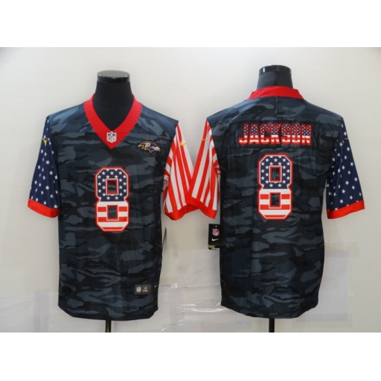 Nike Baltimore Ravens 8 Lamar Jackson Black Camo USA Flag Limited Jersey Nike Baltimore Ravens 8 Lamar Jackson Black Camo USA Flag Limited Jersey