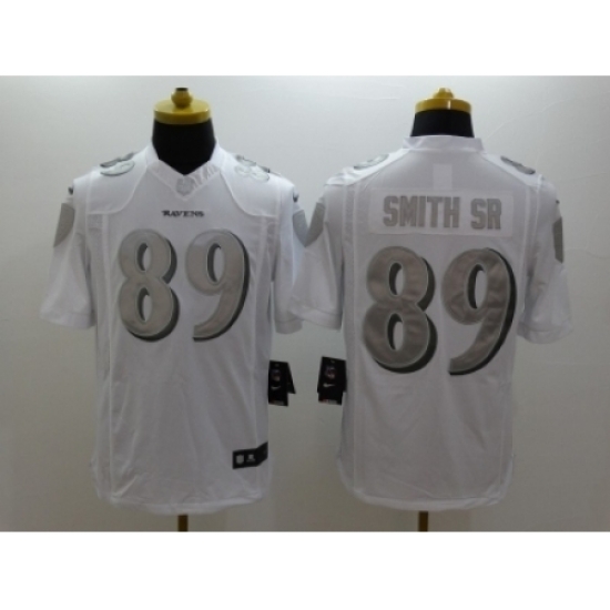 Nike Baltimore Ravens 89 Steve Smith Sr White Game Platinum NFL Jersey Nike Baltimore Ravens 89 Steve Smith Sr White Game Platinum NFL Jersey