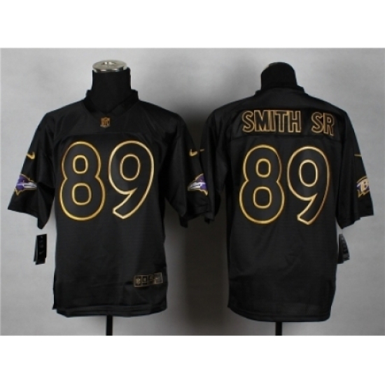 Nike Baltimore Ravens 89 Steve Smith Sr black Elite gold lettering fashion NFL Jersey Nike Baltimore Ravens 89 Steve Smith Sr black Elite gold lettering fashion NFL Jersey