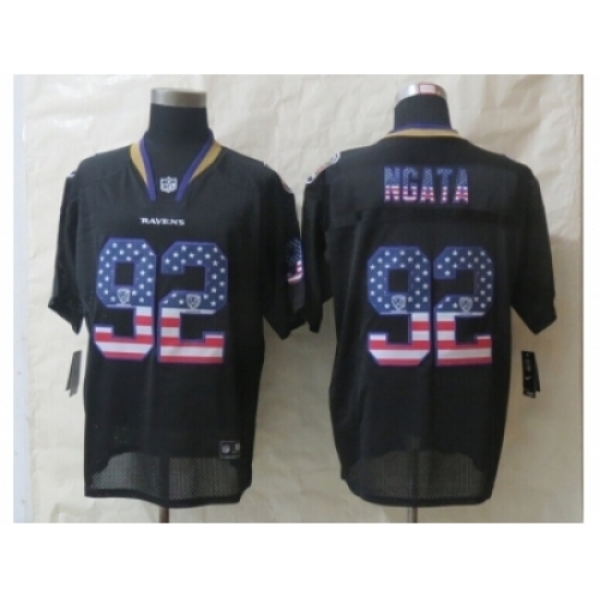 Nike Baltimore Ravens 92 Haloti Ngata Black Elite USA Flag Fashion NFL Jersey Nike Baltimore Ravens 92 Haloti Ngata Black Elite USA Flag Fashion NFL Jersey