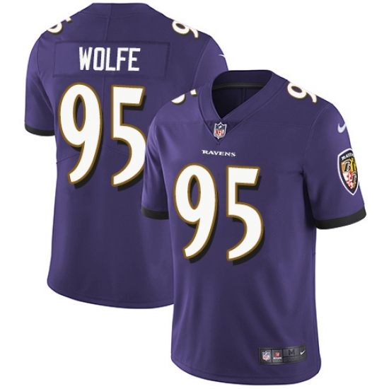 Nike Baltimore Ravens 95 Derek Wolfe Purple Team Color Men Stitched NFL Vapor Untouchable Limited Jersey Nike Baltimore Ravens 95 Derek Wolfe Purple Team Color Men Stitched NFL Vapor Untouchable Limited Jersey