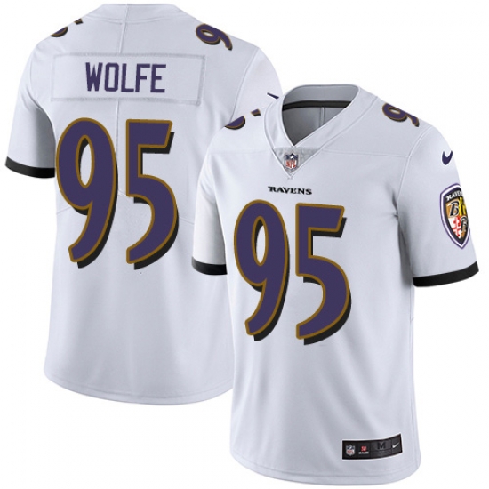 Nike Baltimore Ravens 95 Derek Wolfe White Men Stitched NFL Vapor Untouchable Limited Jersey Nike Baltimore Ravens 95 Derek Wolfe White Men Stitched NFL Vapor Untouchable Limited Jersey