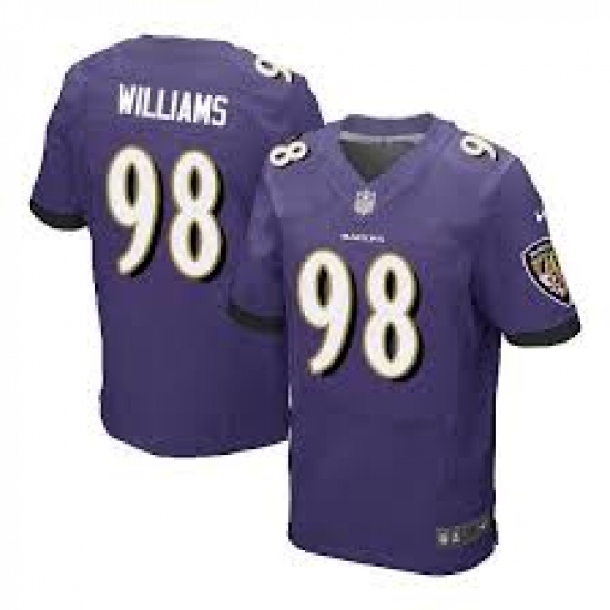 Nike Baltimore Ravens #98 Brandon Williams Purple Team Color Men 27s Stitched NFL New Elite Jersey Nike Baltimore Ravens #98 Brandon Williams Purple Team Color Men 27s Stitched NFL New Elite Jersey