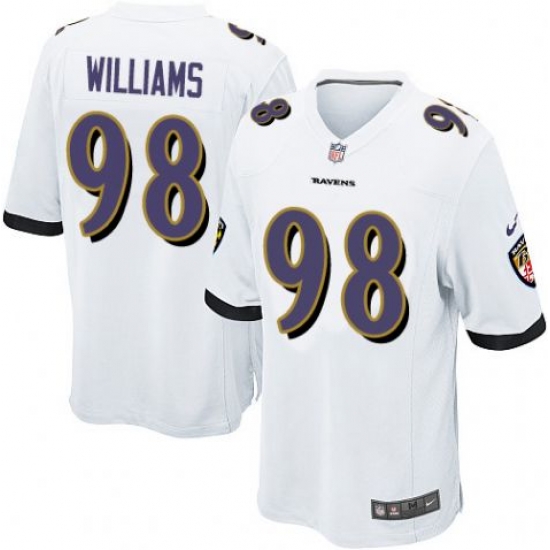 Nike Baltimore Ravens #98 Brandon Williams White Men 27s Stitched NFL New Elite Jersey Nike Baltimore Ravens #98 Brandon Williams White Men 27s Stitched NFL New Elite Jersey