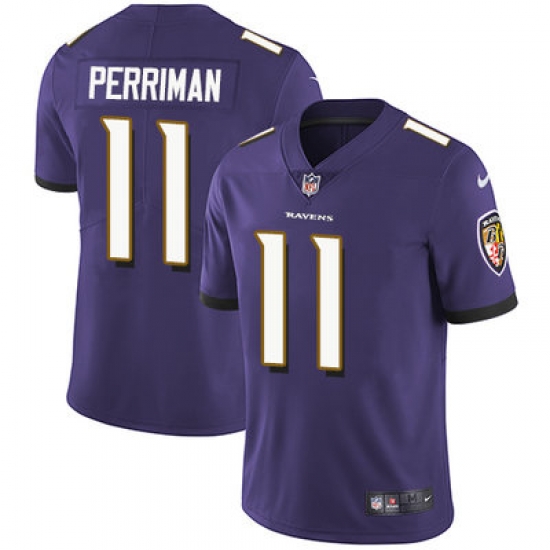 Nike Ravens #11 Breshad Perriman Purple Team Color Mens Stitched NFL Vapor Untouchable Limited Jersey Nike Ravens #11 Breshad Perriman Purple Team Color Mens Stitched NFL Vapor Untouchable Limited Jersey