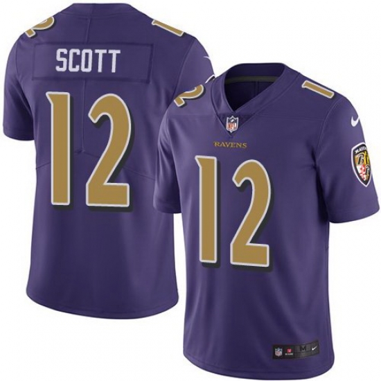 Nike Ravens 12 Jaleel Scott Purple Color Rush Limited Jersey Nike Ravens 12 Jaleel Scott Purple Color Rush Limited Jersey