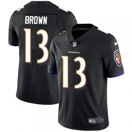 Nike Ravens #13 John Brown Black Alternate Mens Stitched NFL Vapor Untouchable Limited Jersey Nike Ravens #13 John Brown Black Alternate Mens Stitched NFL Vapor Untouchable Limited Jersey