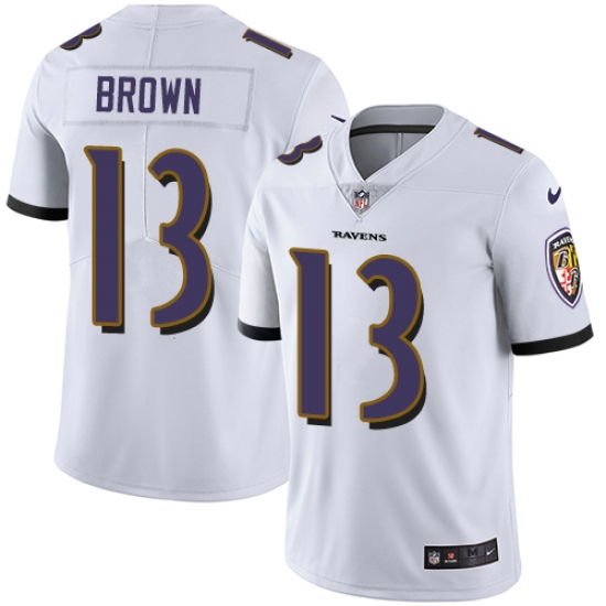 Nike Ravens #13 John Brown White Mens Stitched NFL Vapor Untouchable Limited Jersey Nike Ravens #13 John Brown White Mens Stitched NFL Vapor Untouchable Limited Jersey