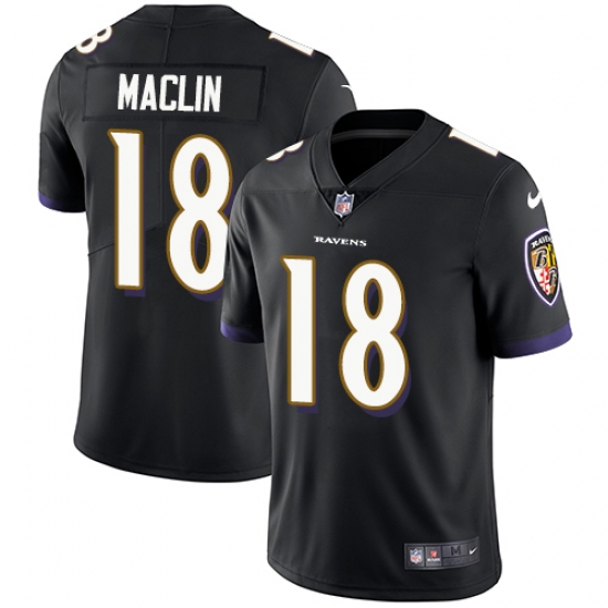 Nike Ravens #18 Jeremy Maclin Black Alternate Mens Stitched NFL Vapor Untouchable Limited Jersey Nike Ravens #18 Jeremy Maclin Black Alternate Mens Stitched NFL Vapor Untouchable Limited Jersey