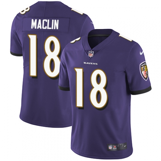 Nike Ravens #18 Jeremy Maclin Purple Team Color Mens Stitched NFL Vapor Untouchable Limited Jersey Nike Ravens #18 Jeremy Maclin Purple Team Color Mens Stitched NFL Vapor Untouchable Limited Jersey