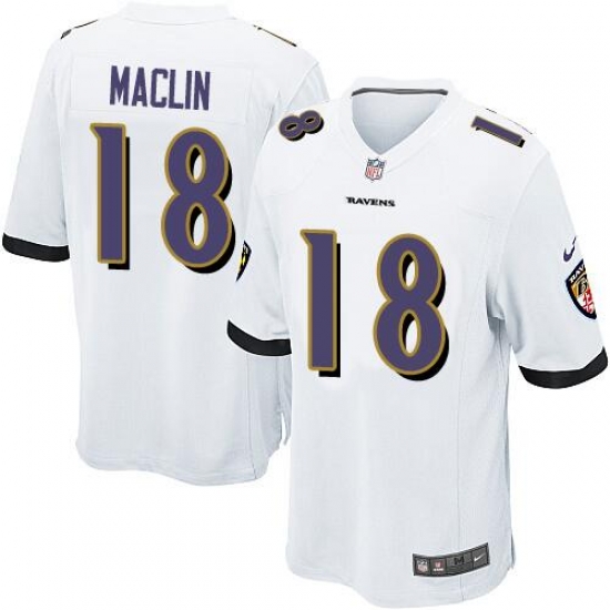 Nike Ravens #18 Jeremy Maclin White Mens Stitched NFL Limited Jersey Nike Ravens #18 Jeremy Maclin White Mens Stitched NFL Limited Jersey