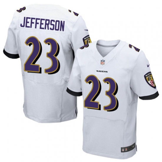 Nike Ravens #23 Tony Jefferson White Mens Stitched NFL New Elite Jersey Nike Ravens #23 Tony Jefferson White Mens Stitched NFL New Elite Jersey