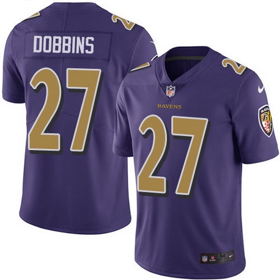 Nike Ravens 27 J K Dobbins Purple Men Stitched NFL Limited Rush Jersey Nike Ravens 27 J K Dobbins Purple Men Stitched NFL Limited Rush Jersey
