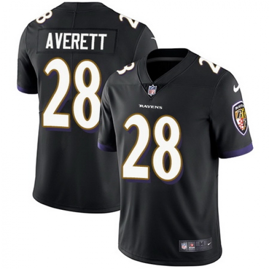 Nike Ravens #28 Anthony Averett Black Alternate Mens Stitched NFL Vapor Untouchable Limited Jersey Nike Ravens #28 Anthony Averett Black Alternate Mens Stitched NFL Vapor Untouchable Limited Jersey