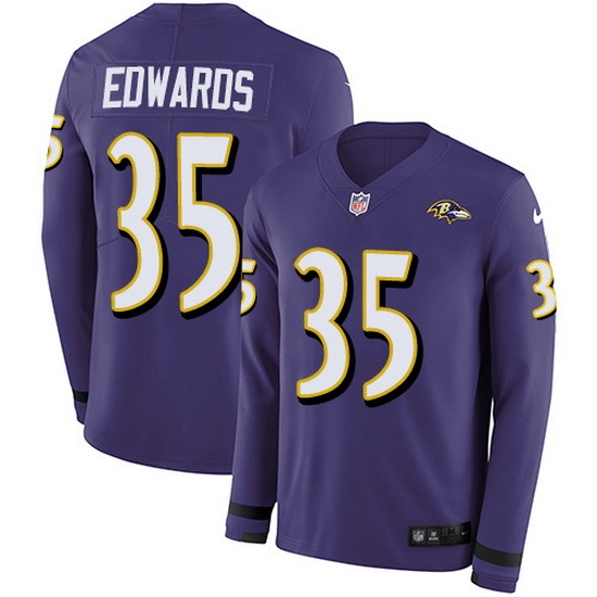 Nike Ravens 35 Gus Edwards Purple Team Color Men Stitched NFL Limited Therma Long Sleeve Jersey Nike Ravens 35 Gus Edwards Purple Team Color Men Stitched NFL Limited Therma Long Sleeve Jersey