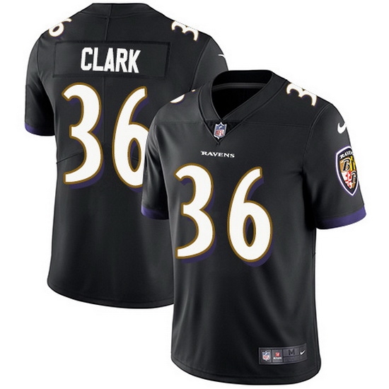 Nike Ravens 36 Chuck Clark Black Alternate Men Stitched NFL Vapor Untouchable Limited Jersey Nike Ravens 36 Chuck Clark Black Alternate Men Stitched NFL Vapor Untouchable Limited Jersey