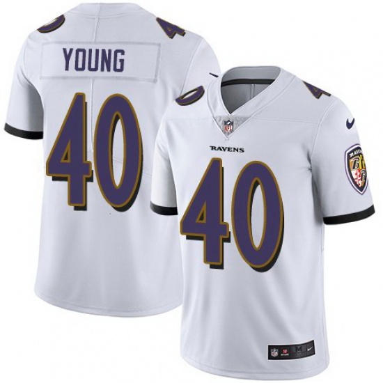 Nike Ravens 40 Kenny Young White Vapor Untouchable Limited Jersey Nike Ravens 40 Kenny Young White Vapor Untouchable Limited Jersey