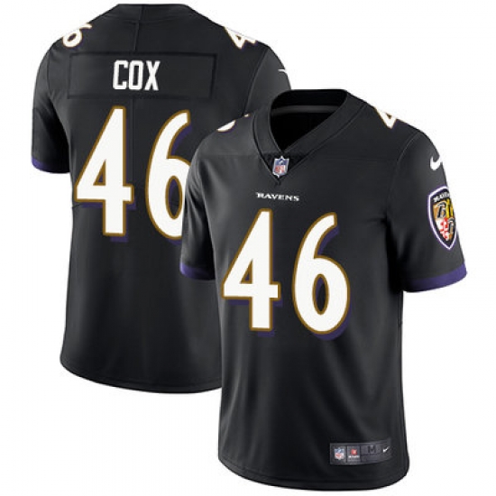 Nike Ravens #46 Morgan Cox Black Alternate Mens Stitched NFL Vapor Untouchable Limited Jersey Nike Ravens #46 Morgan Cox Black Alternate Mens Stitched NFL Vapor Untouchable Limited Jersey