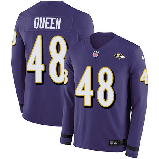 Nike Ravens 48 Patrick Queen Purple Team Color Men Stitched NFL Limited Therma Long Sleeve Jersey Nike Ravens 48 Patrick Queen Purple Team Color Men Stitched NFL Limited Therma Long Sleeve Jersey