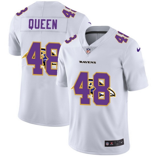 Nike Ravens 48 Patrick Queen White Shadow Logo Limited Jersey Nike Ravens 48 Patrick Queen White Shadow Logo Limited Jersey