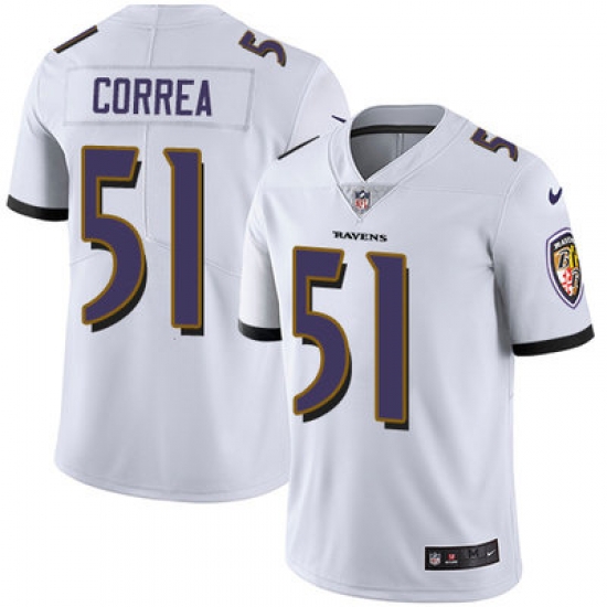 Nike Ravens #51 Kamalei Correa White Mens Stitched NFL Vapor Untouchable Limited Jersey Nike Ravens #51 Kamalei Correa White Mens Stitched NFL Vapor Untouchable Limited Jersey