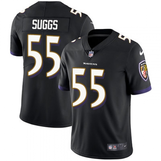 Nike Ravens #55 Terrell Suggs Black Alternate Mens Stitched NFL Vapor Untouchable Limited Jersey Nike Ravens #55 Terrell Suggs Black Alternate Mens Stitched NFL Vapor Untouchable Limited Jersey