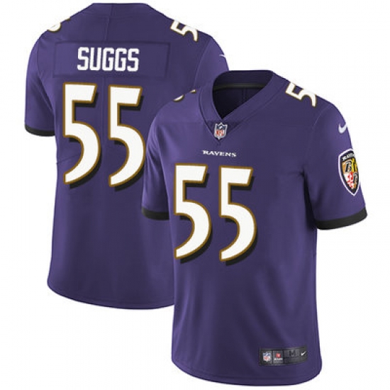 Nike Ravens #55 Terrell Suggs Purple Team Color Mens Stitched NFL Vapor Untouchable Limited Jersey Nike Ravens #55 Terrell Suggs Purple Team Color Mens Stitched NFL Vapor Untouchable Limited Jersey