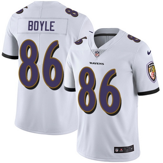 Nike Ravens 86 Nick Boyle White Men Stitched NFL Vapor Untouchable Limited Jersey Nike Ravens 86 Nick Boyle White Men Stitched NFL Vapor Untouchable Limited Jersey