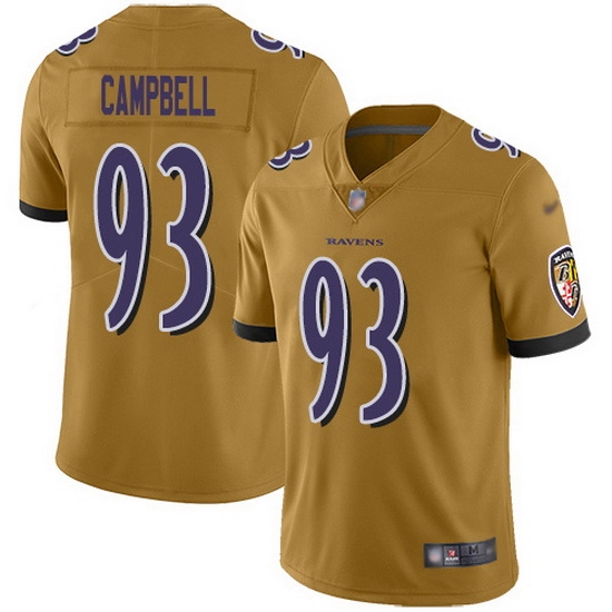 Nike Ravens 93 Calais Campbell Gold Men Stitched NFL Limited Inverted Legend Jersey Nike Ravens 93 Calais Campbell Gold Men Stitched NFL Limited Inverted Legend Jersey