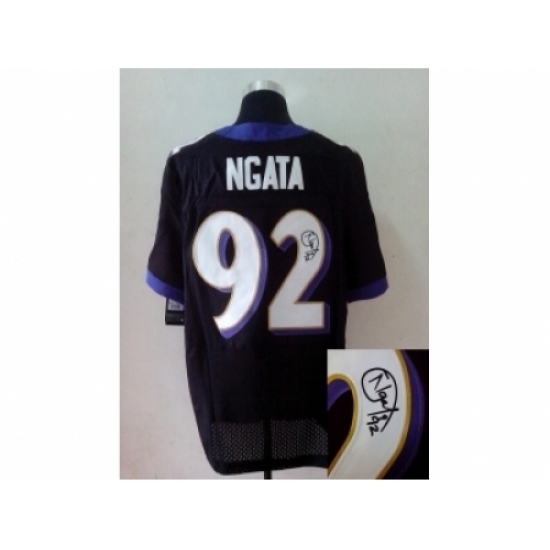 Nike baltimore ravens 92 Haloti Ngata black signature Elite NFL Jersey