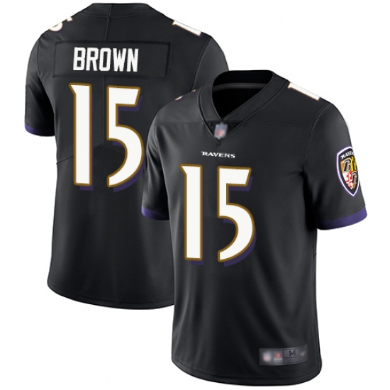 Ravens 15 Marquise Brown Black Alternate Men Stitched Football Vapor Untouchable Limited Jersey Ravens 15 Marquise Brown Black Alternate Men Stitched Football Vapor Untouchable Limited Jersey